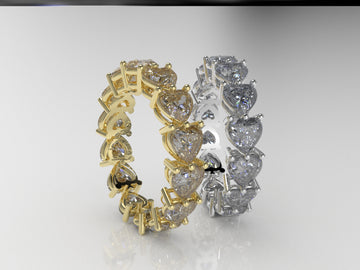 a heart shape full eternity ring