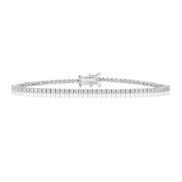 2ct Lab Diamond Tennis Bracelet in 18ct White Gold