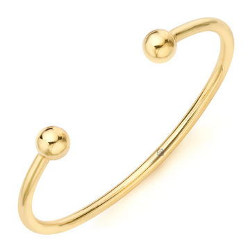 9ct Yellow Gold Hollow Torque Baby Bangle