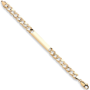 9ct Yellow Gold Curb Baby ID Bracelet