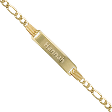 9ct Yellow Gold Baby Identity Bracelet - 6 inch