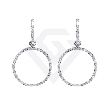 18ct White Gold 0.55ct Diamond Drop Earrings