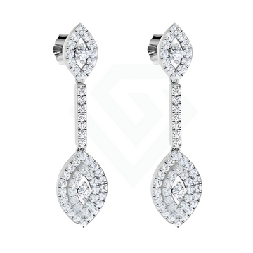 0.8ct Lab-Grown Diamond Drop Earrings in 9ct White Gold
