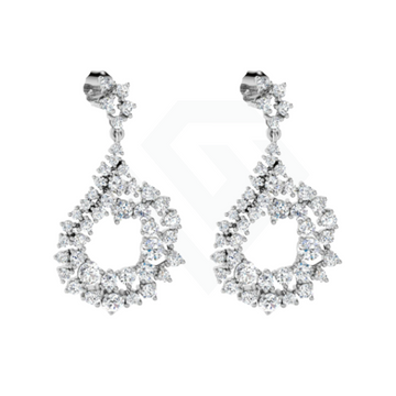 3.2ct Lab-Grown Diamond Drop Earrings in 9ct White Gold
