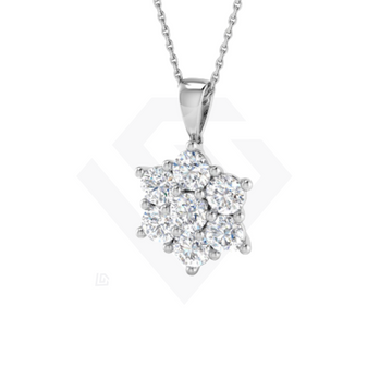 1.04ct Lab Grown Diamond Pear-Shaped Pendant in 9ct White Gold