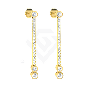 0.75ct Lab Diamond Drop Earrings in 9ct Yellow Gold