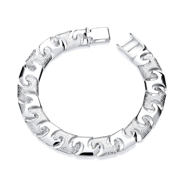 Sterling Silver 925 Gents Cast Bracelet – 8.5 Inch