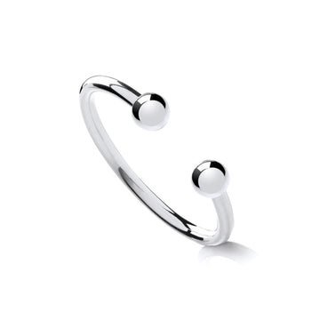 Sterling Silver Babies Torque Bangle – Classic Unisex Baby Bracelet & Keepsake Gift
