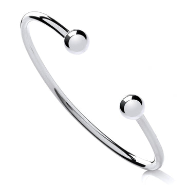 Sterling Silver Ladies Torque Bangle – Timeless Elegance with a Modern Twist