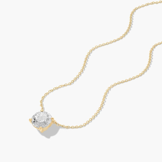 2.5ct Round Brilliant Lab Diamond Solitaire Pendant in 9ct Yellow Gold