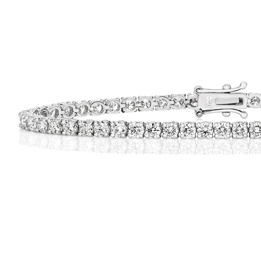 8ct Lab Diamond Tennis Bracelet in 18t White Gold