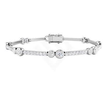 2.4ct Lab Diamond Tennis Bracelet in 9ct White Gold