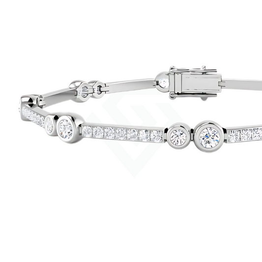 2.4ct Lab Diamond Tennis Bracelet in 9ct White Gold