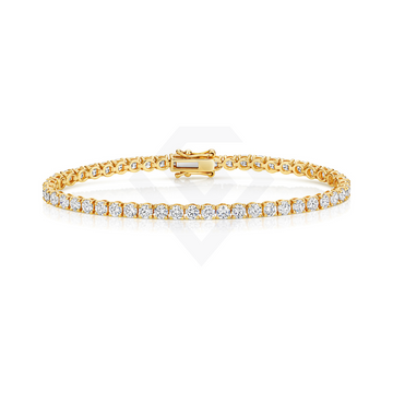 3ct Lab Diamond Tennis Bracelet in 9ct Yellow Gold