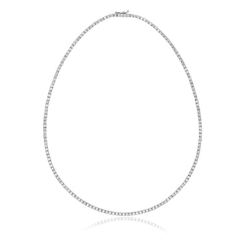 שרשרת טניס 10 קראט Lab Diamond בזהב לבן