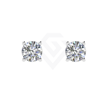 1.5ct Round Brilliant Lab Diamond Stud Earrings in 18ct White Gold