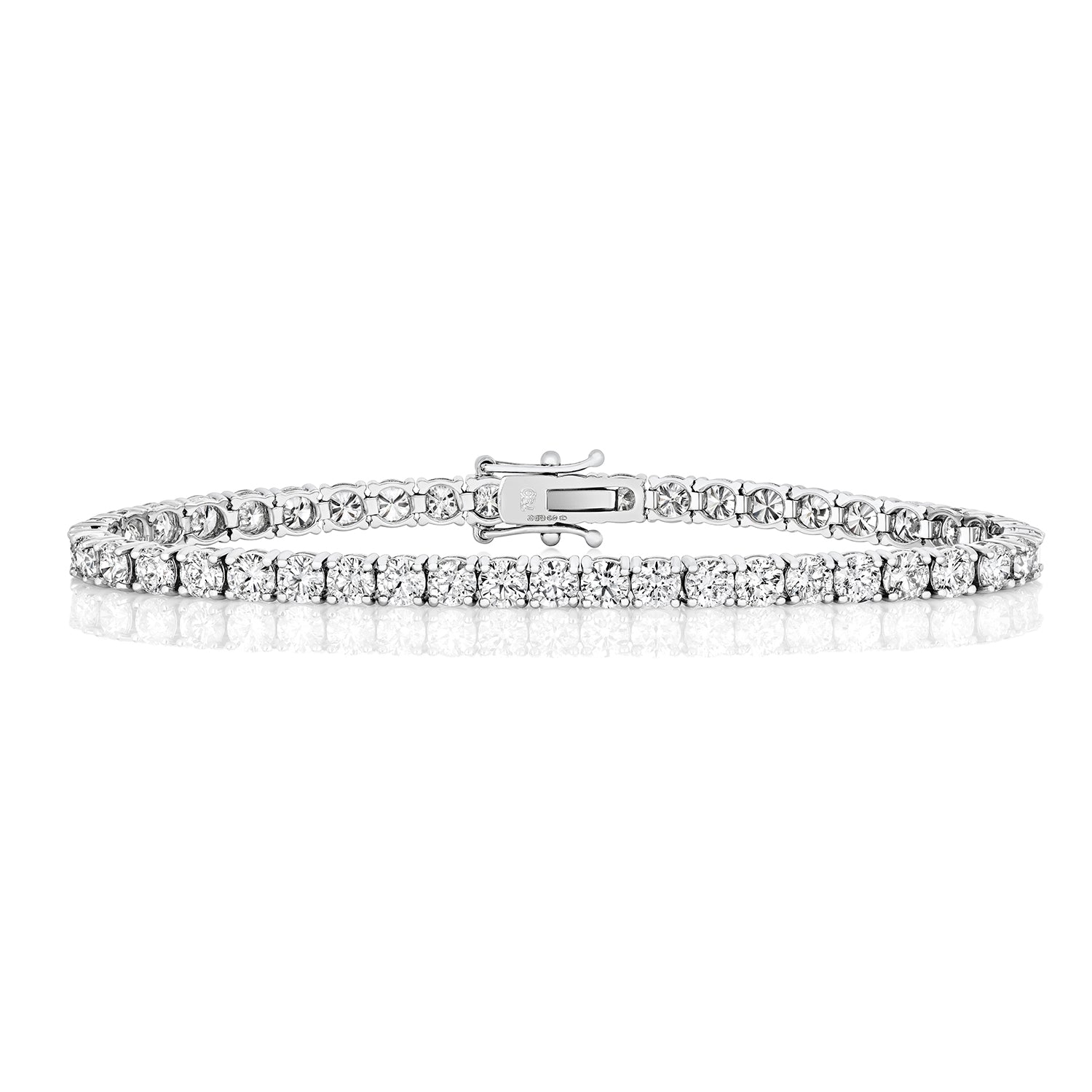 12ct Lab Diamond Tennis Bracelet in White Gold