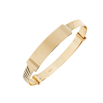9ct Yellow Gold Engravable Baby Identity Bangle