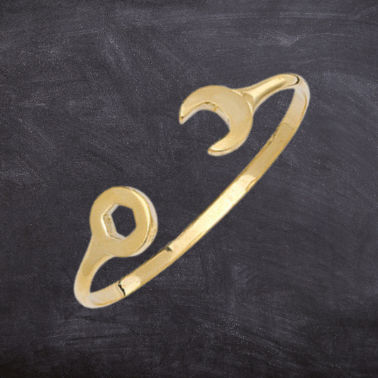 9ct Yellow Gold Spanner and Nut Torque Bangle
