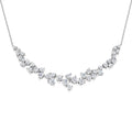 2.5ct Lab-Grown Diamond Graduated Cluster Necklace in white gold