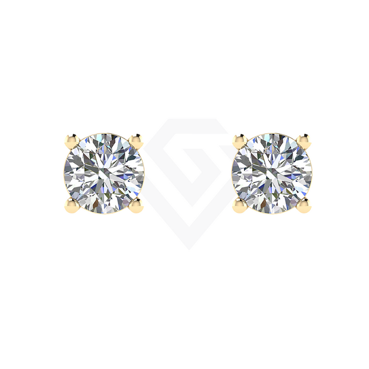 0.8ct Round Brilliant Lab Diamond Stud Earrings in 18ct White Gold