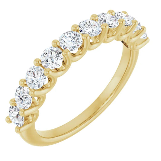 1ct Diamond Ubar Style Half Eternity Ring