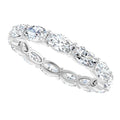 2.5ct Oval Diamond Full Eternity Ring – Elegant Claw Design