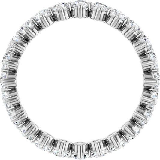 1.5ct Lab-Grown Diamond Eternity Band –Elegant Claw Design in Platinum 950