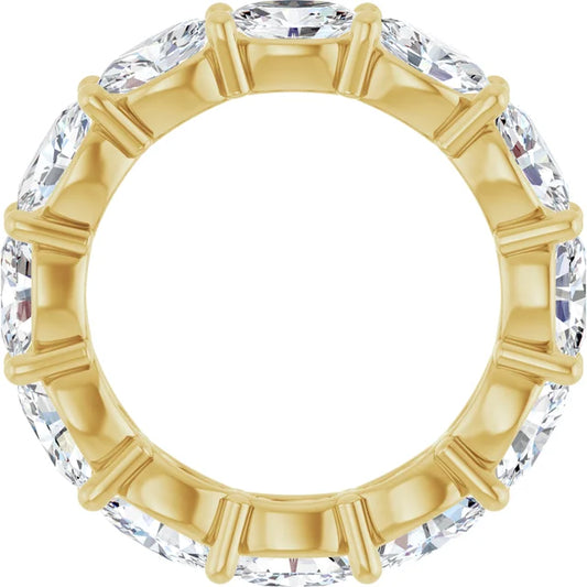 4ct Lab-Grown Oval Diamond Eternity Band –Elegant Claw Design in 9ct Yellow Gold