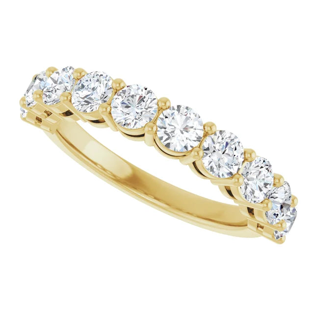 1.5ct Lab-Grown Diamond Half Eternity Ring – Claw Set