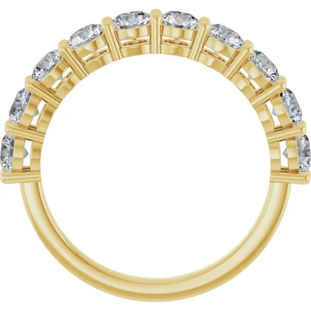 1.5ct Lab-Grown Diamond Half Eternity Ring – Claw Set