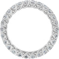 Diamond Full Eternity Ring – Interwoven Claw Design