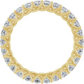 Diamond Full Eternity Ring – Interwoven Claw Design