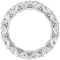 2ct Oval Diamond Full Eternity Ring – Interwoven Claw Design