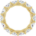 2ct Oval Diamond Full Eternity Ring – Interwoven Claw Design