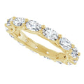 2ct Oval Diamond Full Eternity Ring – Interwoven Claw Design