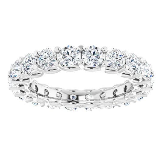 3ct Lab Diamond Eternity Band –  Interlocking Design In Platinum 950
