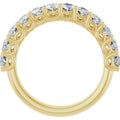 2ct Diamond Half Eternity Ring – Oval Detail