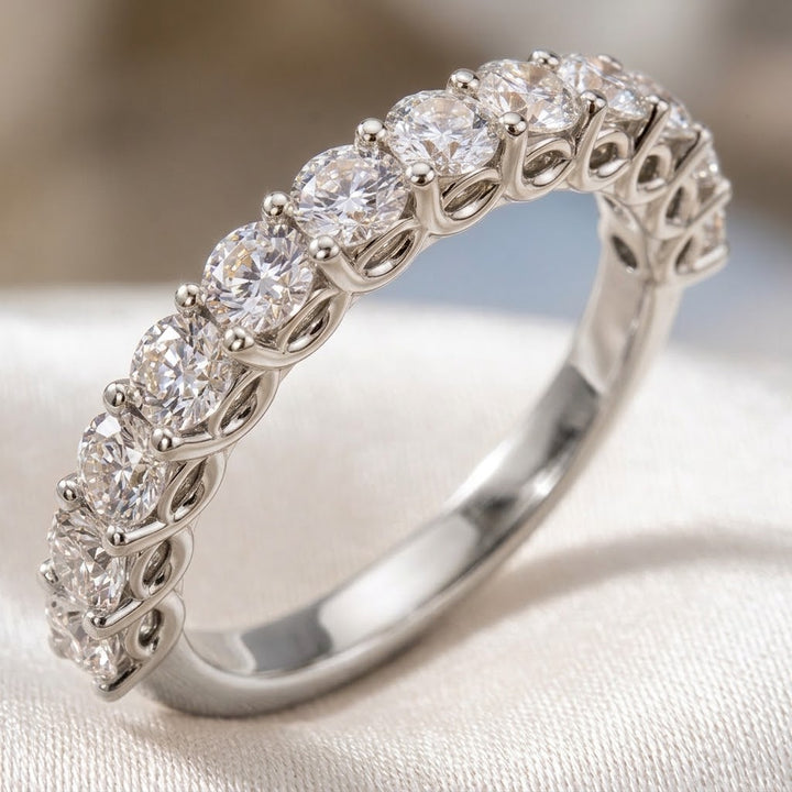 1.5ct Diamond Half Eternity Ring – Round Detail