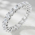 2ct Round Lab-Grown Diamond Full Eternity Ring – Crossover Design