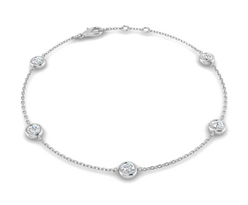 0.8ct Lab Diamond Diamond By The Yard Bracelet in 9ct White Gold