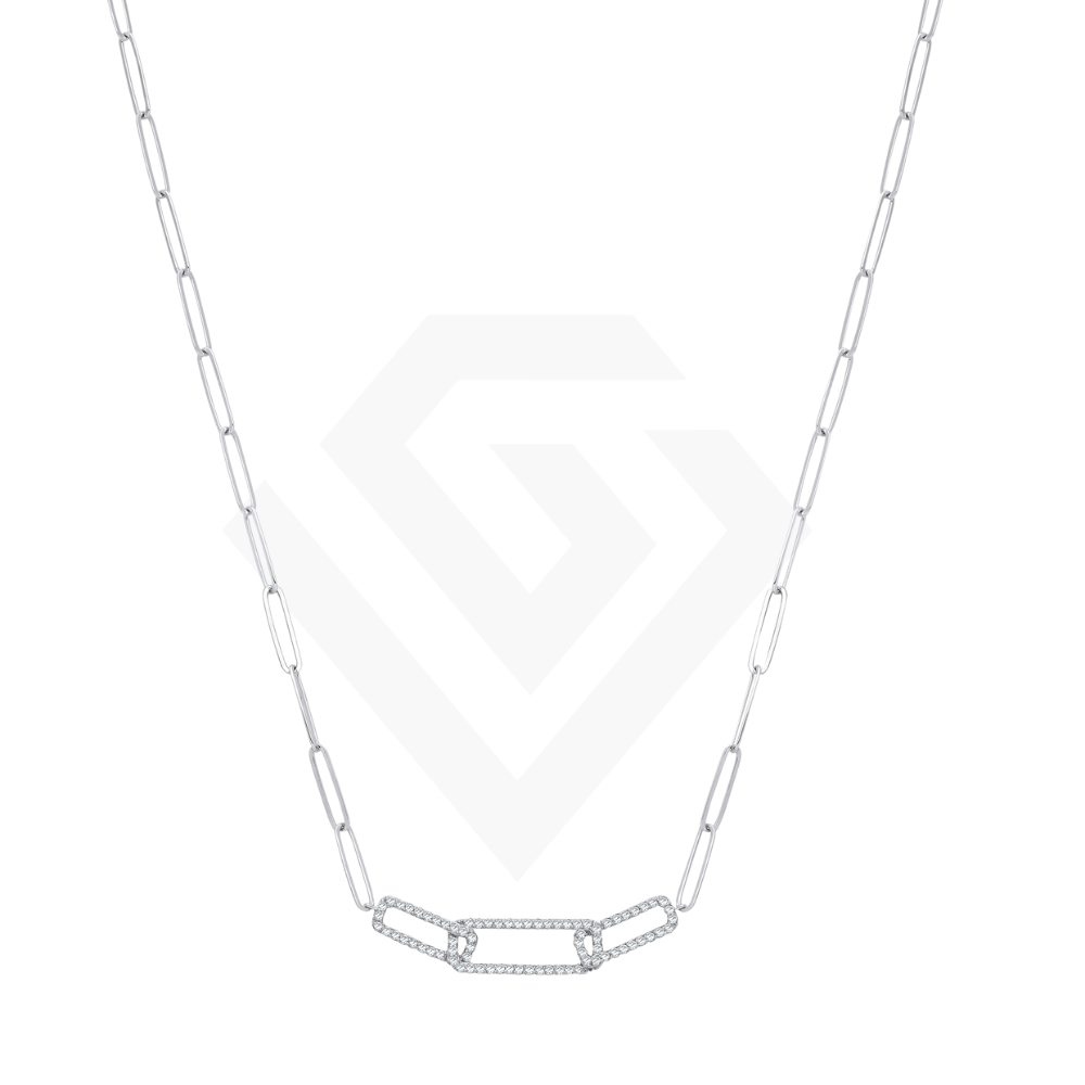 9ct White Gold 0.35ctw Necklace