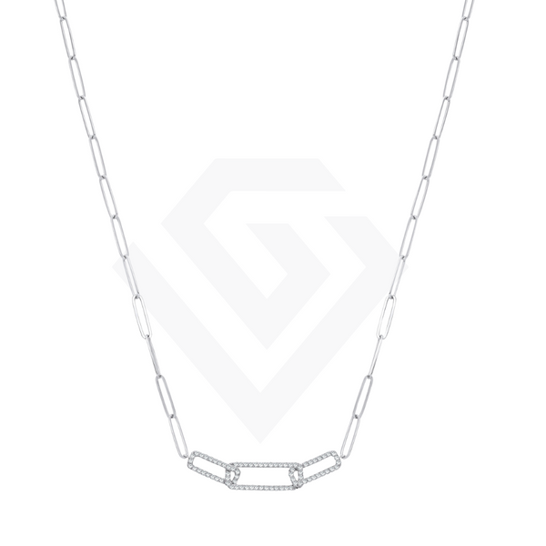 9ct White Gold 0.35ctw Necklace