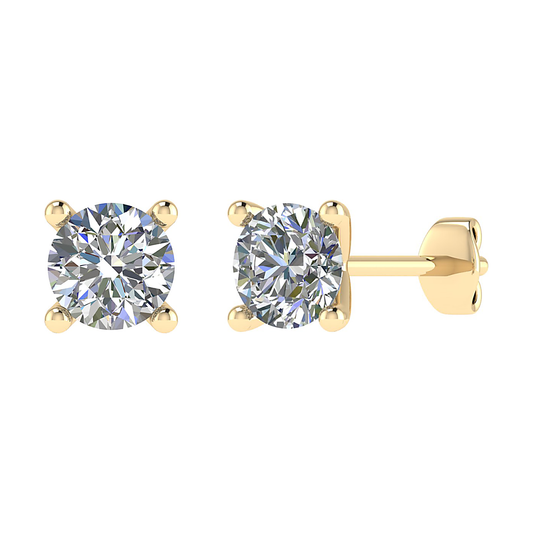 Lab Diamond Round Stud Earrings (1ct - 4ct)