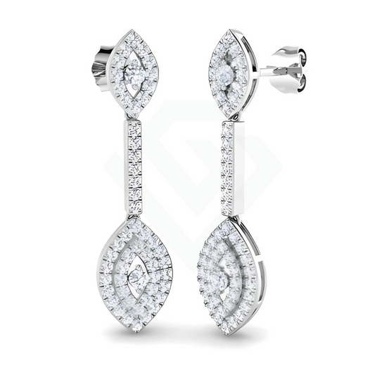 0.8ct Lab-Grown Diamond Drop Earrings in 9ct White Gold