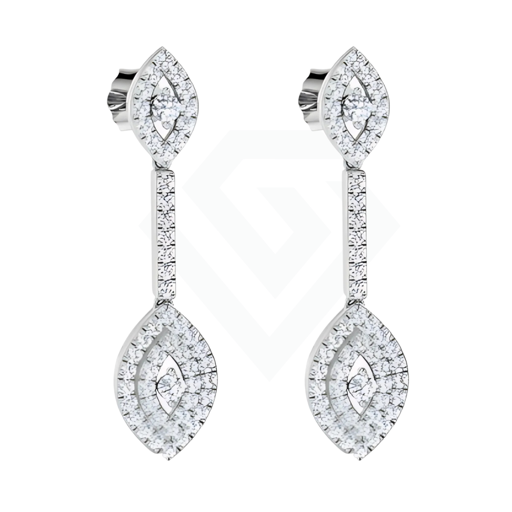 0.8ct Lab-Grown Diamond Drop Earrings in 9ct White Gold