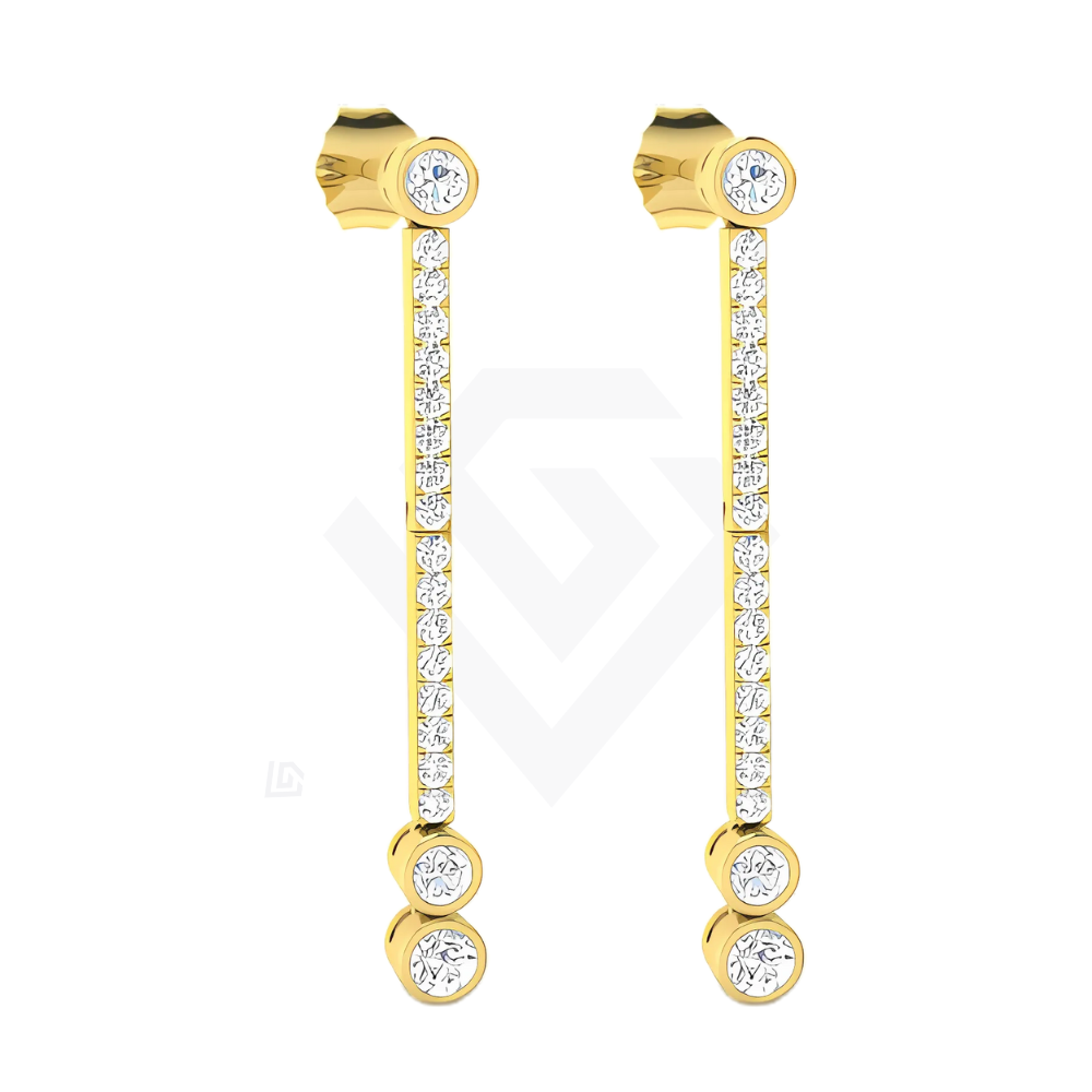 0.75ct Lab Diamond Drop Earrings in 9ct Yellow Gold