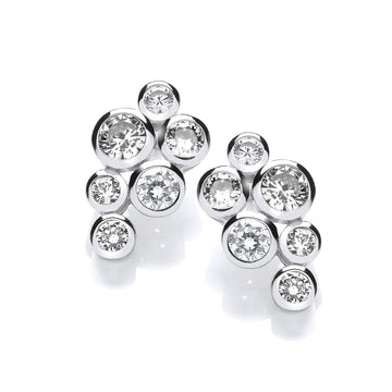 Timeless Style Rubover Set Cubic Zirconia Earrings