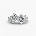 Eternal Embrace Ring in white gold with a round centre stone
