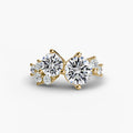Eternal Embrace Ring in yellow gold with a round centre stone